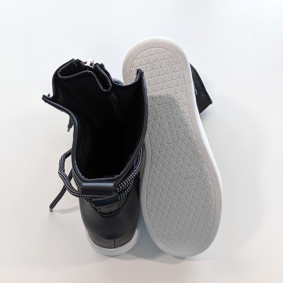 NWOT Steve Madden Anton Black High Top Sneaker - Picture 5 of 5